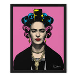 FRIDA CON ROLOS 16x20 FRAMED CANVAS