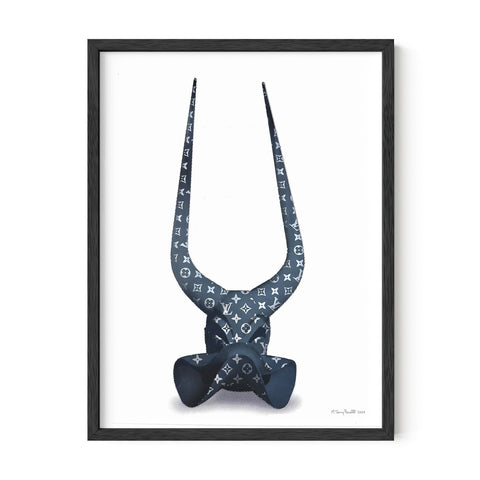 LECHON LUXURY LV (BLK/SILVER) 19x24 PRINT